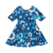 Rock Your Kid Aloha Azure Waisted Dress