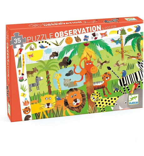 Djeco Jungle Observation Puzzle - 35 Pc
