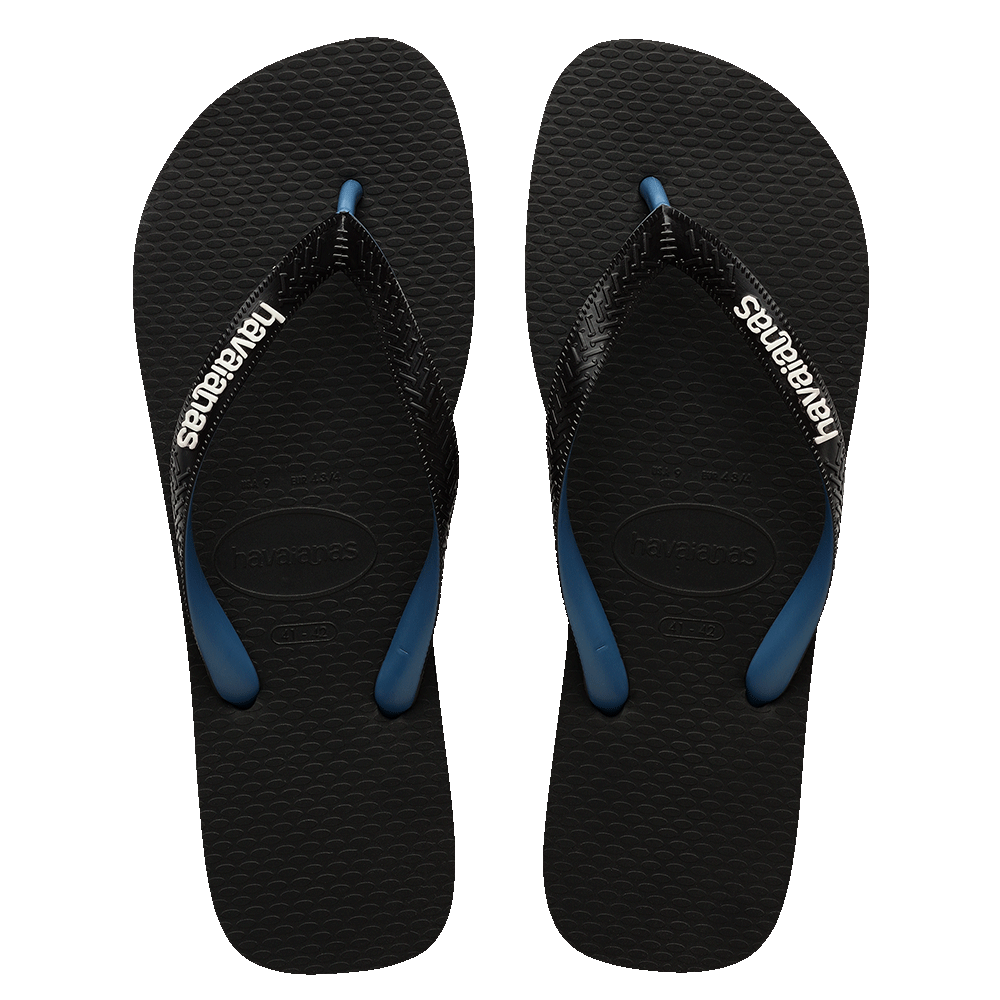 Havaianas Kids Logo Filete - Black/Blue - FOOTWEAR-Sandals & Jandals ...