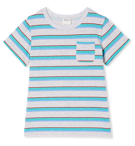 Milky Green Stripe Tee