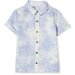Milky Tie Dye Linen Shirt - Blue