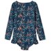 Milky Tiger Palm Frill L/S Swimsuit