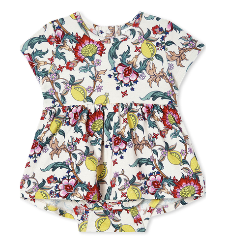 Milky Citrus Floral Baby Dress