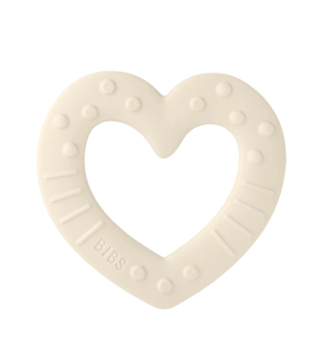 Bibs Baby Bitie Heart - Ivory