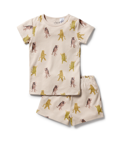 Wilson & Frenchy Organic Rib Short Sleeve Pyjamas - Roar