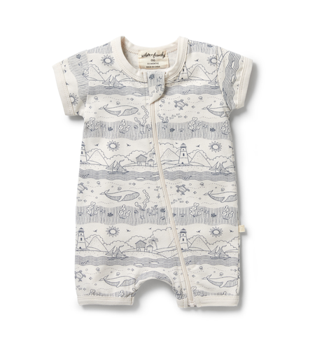 Wilson & Frenchy Organic Boyleg Zipsuit - Seaside