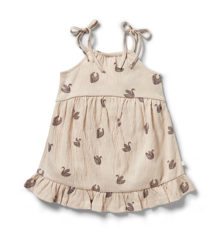 Wilson & Frenchy Crinkle Ruffle Dress - Little Swan