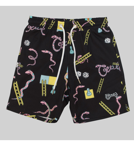 Crate Kids Snakes & Ladders Swim Shorts - Black