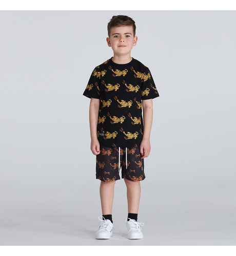 Crate Kids Tiger Gang Swim Shorts - Black