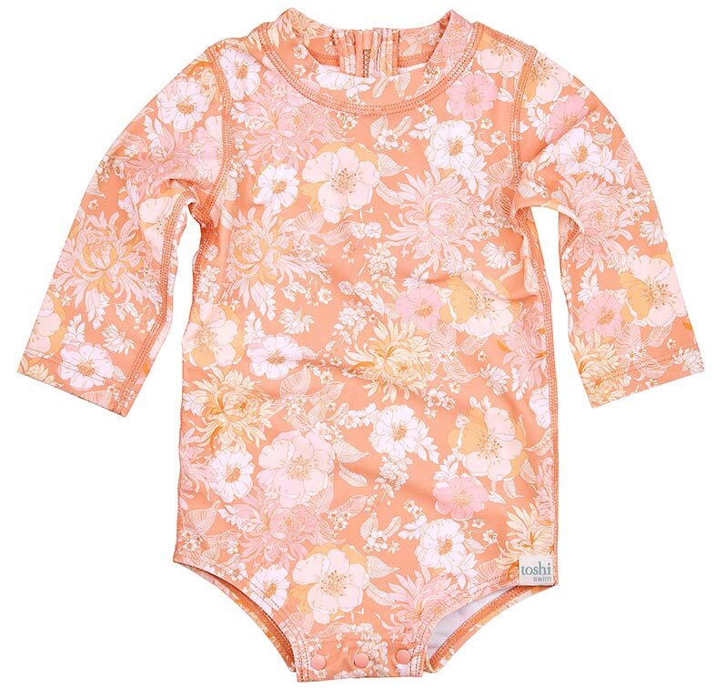 Toshi Swim Onesie L/S Tea Rose CLOTHINGBABYBaby Swimwear Kids