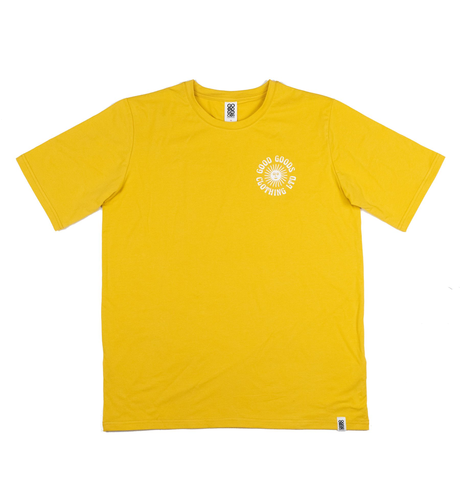 Good Goods Ready Set Tee – Shaka Print Gold