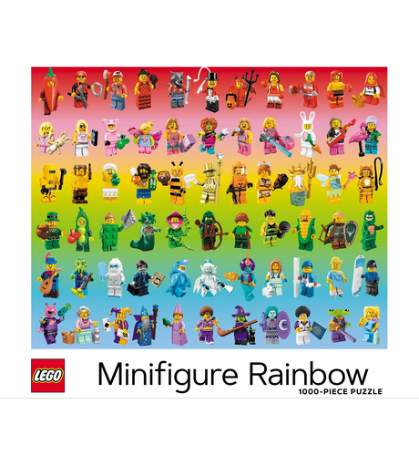 Lego Minifigure Rainbow 1000pc Puzzle