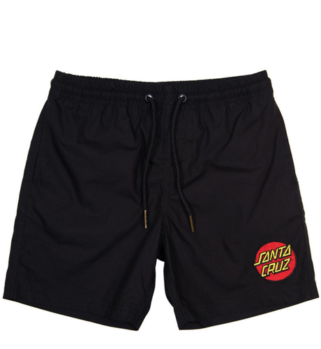 Santa Cruz Classic Dot Cruzier Beach Shorts - Black