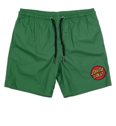 Santa Cruz Classic Dot Cruzier Beach Shorts - Green