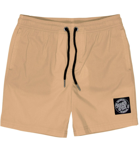 Santa Cruz Mfg Cruzier Solid Beach Shorts - Tan