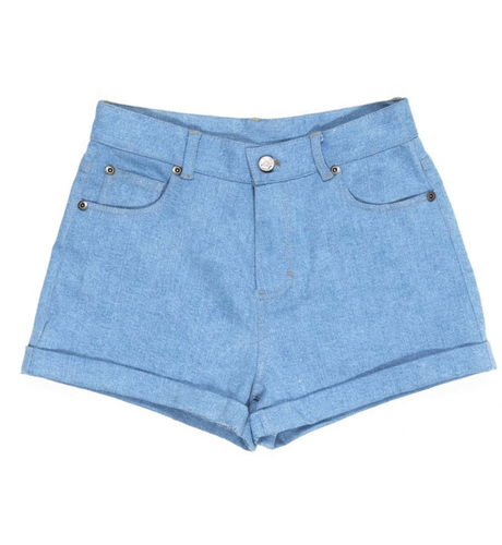 Santa Cruz Mushroom Monarch Dot Denim Shorts - Blue