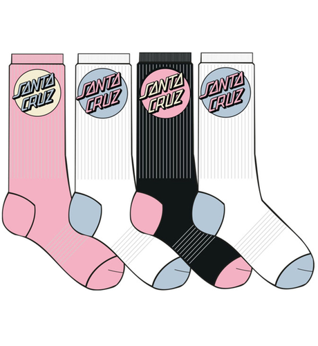 Santa Cruz Pop Dot Socks 4Pk (Wmns 6-10)