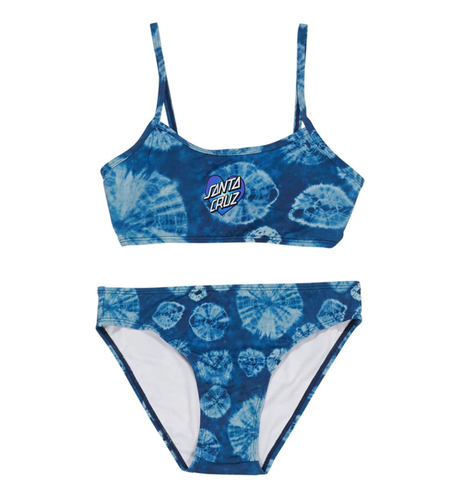 Santa Cruz Gradient Heart Dot Bikini Set - Navy Tie Dye