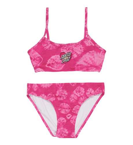 Santa Cruz Gradient Heart Dot Bikini Set - Orchid Tie Dye