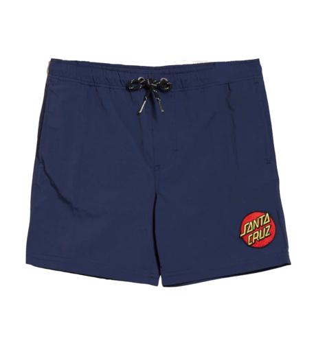 Santa Cruz Classic Dot Cruzier Beach Shorts - Navy