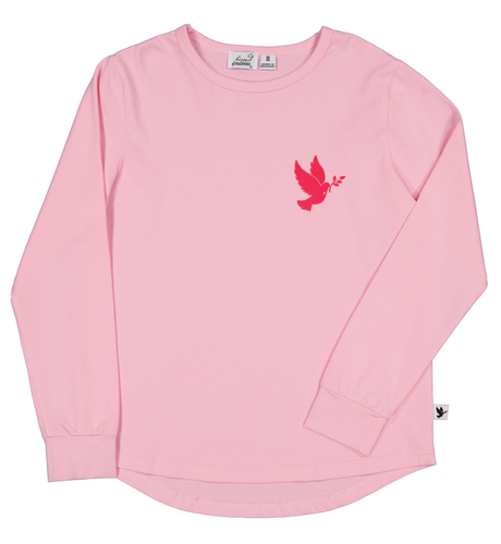 Kissed By Radicool Leopard Dove LS Tee