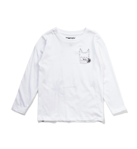 Munster Chomp Ls Tee - White