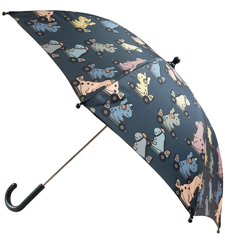 Huxbaby Dino Racer Umbrella - Ink