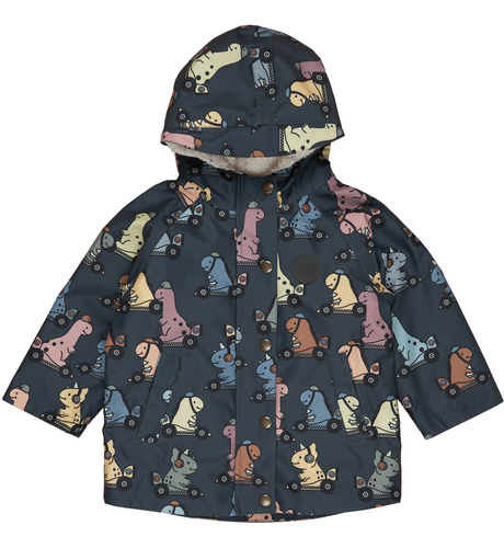 Huxbaby Dino Racer Raincoat - Ink