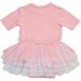 Huxbaby Dino Rainbow Layered Ballet Onesie - Dusty Rose