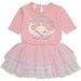 Huxbaby Dino Rainbow Layered Ballet Dress - Dusty Rose