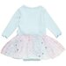 Huxbaby Rainbow Flower Rib L/S Ballet Onesie - Sky