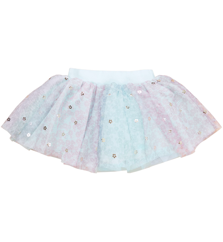 Huxbaby Rainbow Flower Tulle Skirt