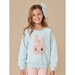 Huxbaby Fur Bunny Sweatshirt - Sky
