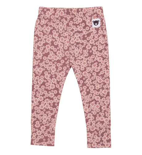 Huxbaby Flower Bear Legging - Dusty Plum