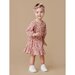 Huxbaby Flower Bear Drop Shoulder Tuck Dress - Dusty Plum