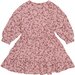 Huxbaby Flower Bear Drop Shoulder Tuck Dress - Dusty Plum