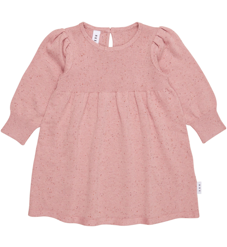 Huxbaby Sprinkles Knit Puff Dress - Dusty Rose