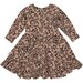 Huxbaby Jaguar Long Sleeve Swing Dress - Maple Sugar