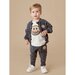 Huxbaby Rainbow Smiley Retro Pocket Track Jacket - Denim