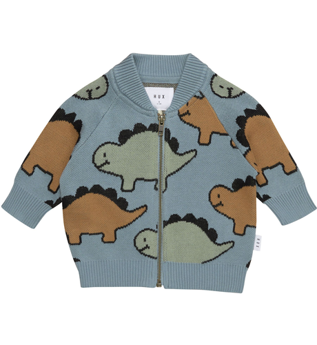 Huxbaby Dino Knit Jacket - Teal