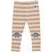 Huxbaby Dino Knee Stripe Legging - Biscuit + Wheat