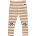 Huxbaby Dino Knee Stripe Legging - Biscuit + Wheat