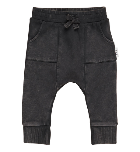 Huxbaby Vintage Black Pocket Drop Crotch Pant