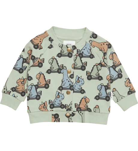 Huxbaby Dino Racer Terry Bomber Jacket - Thyme