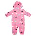 Korango Girls Dino Colour Change Rain Suit - Hot Pink