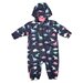 Korango Girls Dino Colour Change Rain Suit - Navy