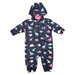 Korango Girls Dino Colour Change Rain Suit - Navy