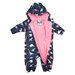 Korango Girls Dino Colour Change Rain Suit - Navy