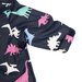 Korango Girls Dino Colour Change Rain Suit - Navy