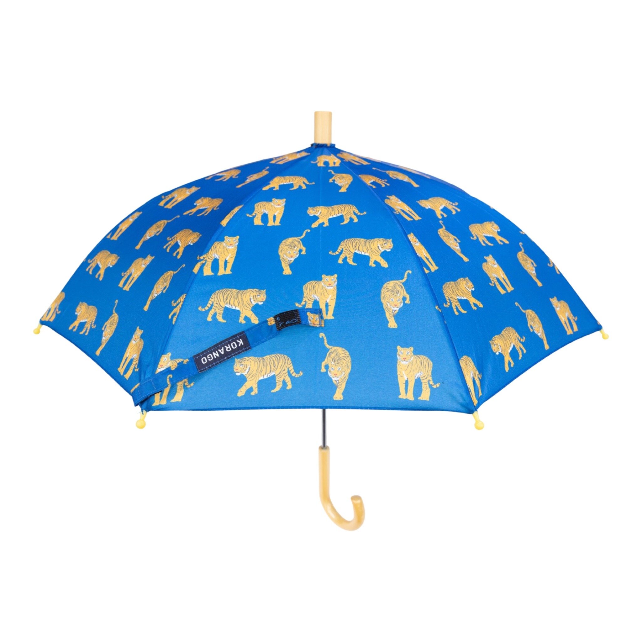 Korango Tiger Print Umbrella Blue CLOTHING-RAINWEAR Kids